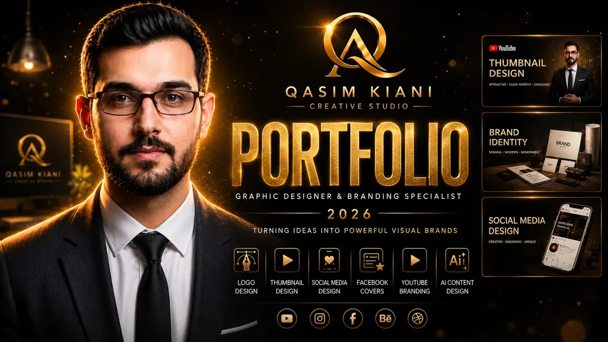Premium social media design portfolio presentation