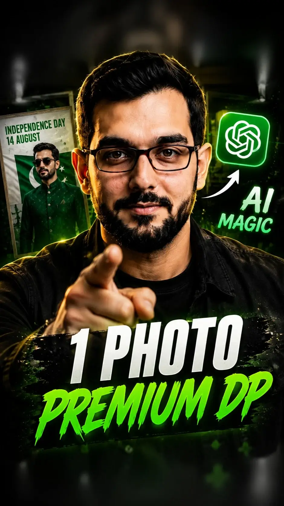 AI Independence Day profile picture transformation reel cover