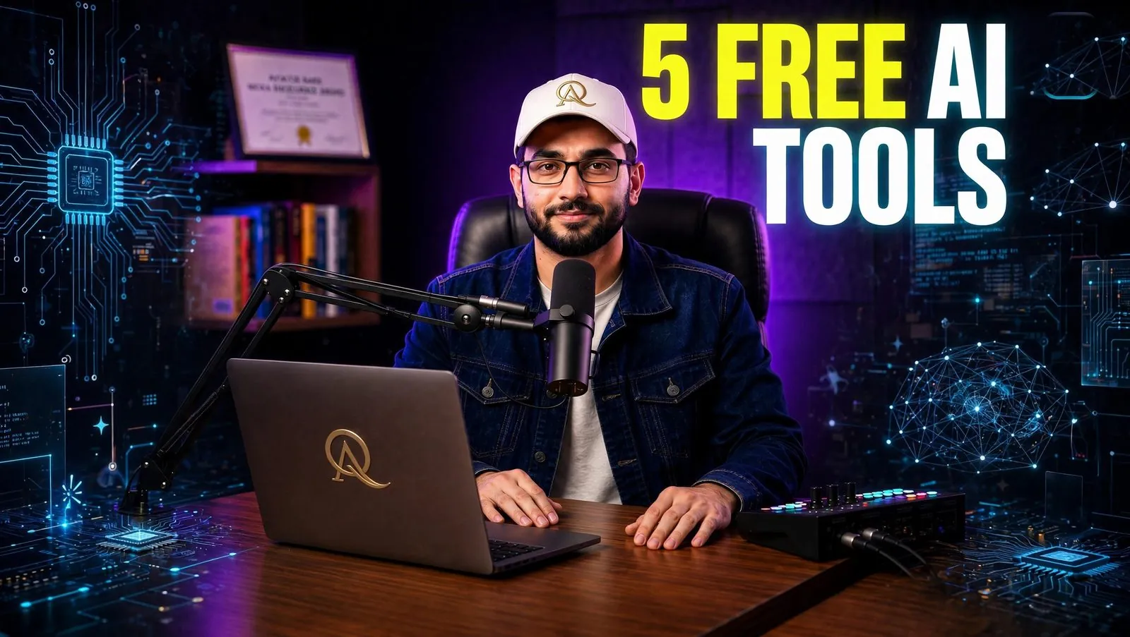 Professional 16:9 thumbnail for 5 Free AI Tools