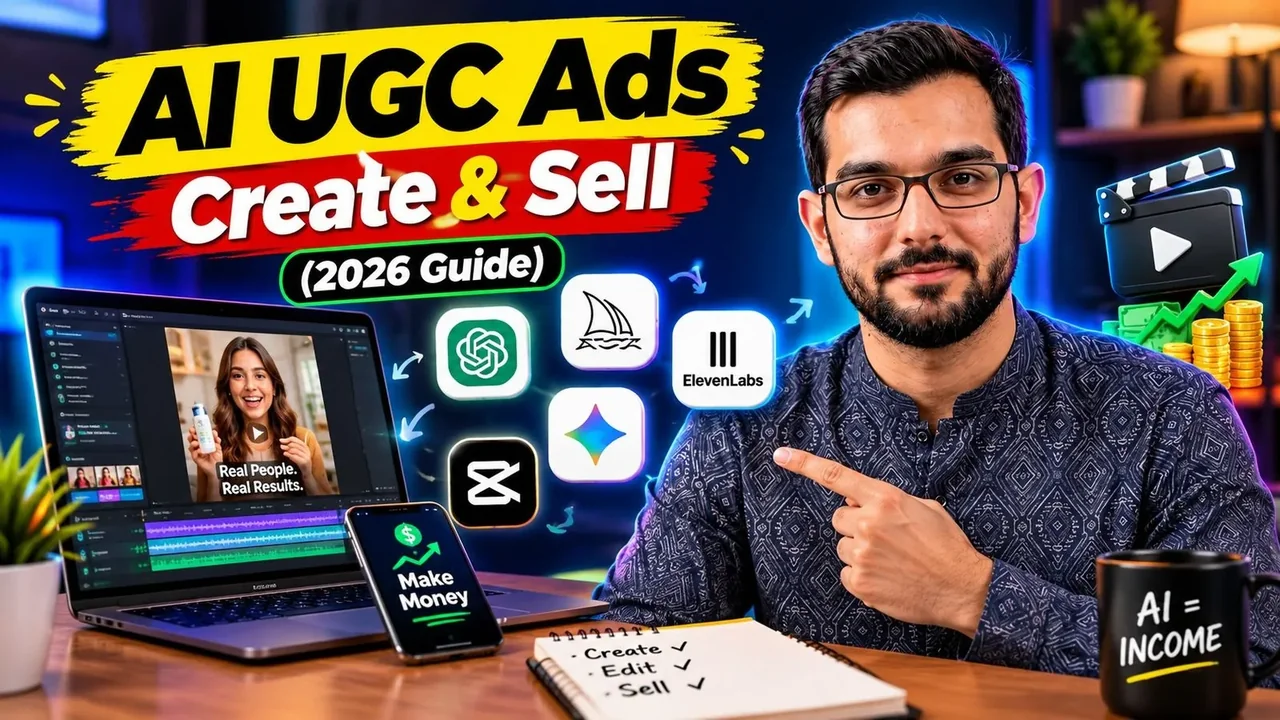 Professional 16:9 thumbnail for AI UGC Ads: Create & Sell AI Video Ads (2026 Guide)