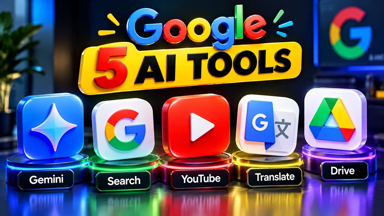 Professional 16:9 thumbnail for 5 Google Free AI Tools That Save You Hours in 2026