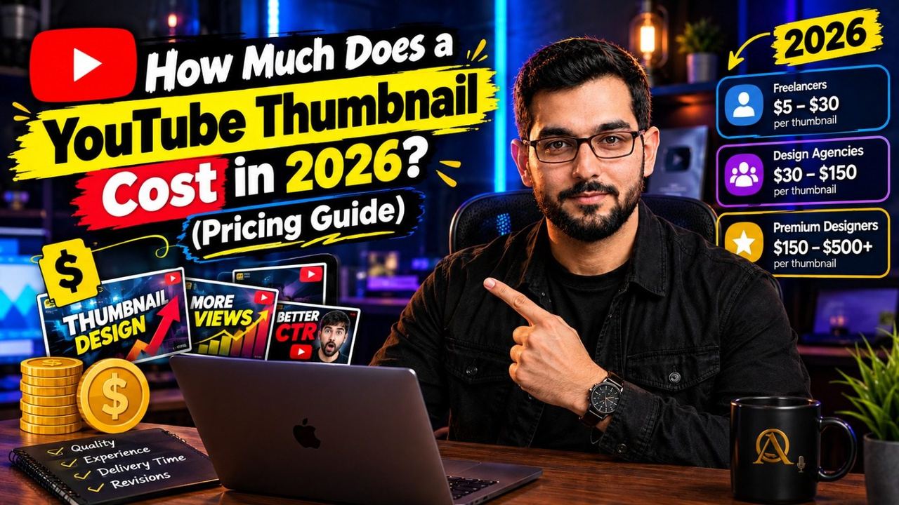 YouTube Thumbnail Cost in 2026: Designer Pricing Guide