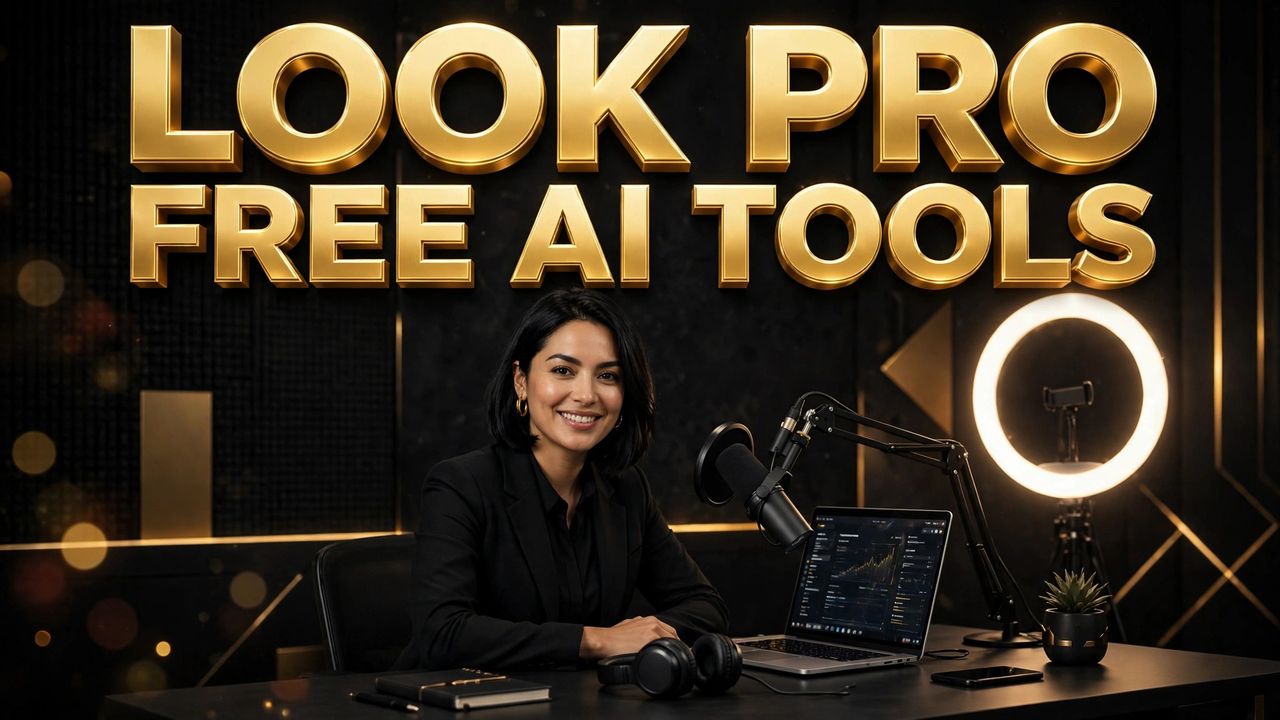Professional 16:9 thumbnail for How to Look Professional for Free with AI Tools in