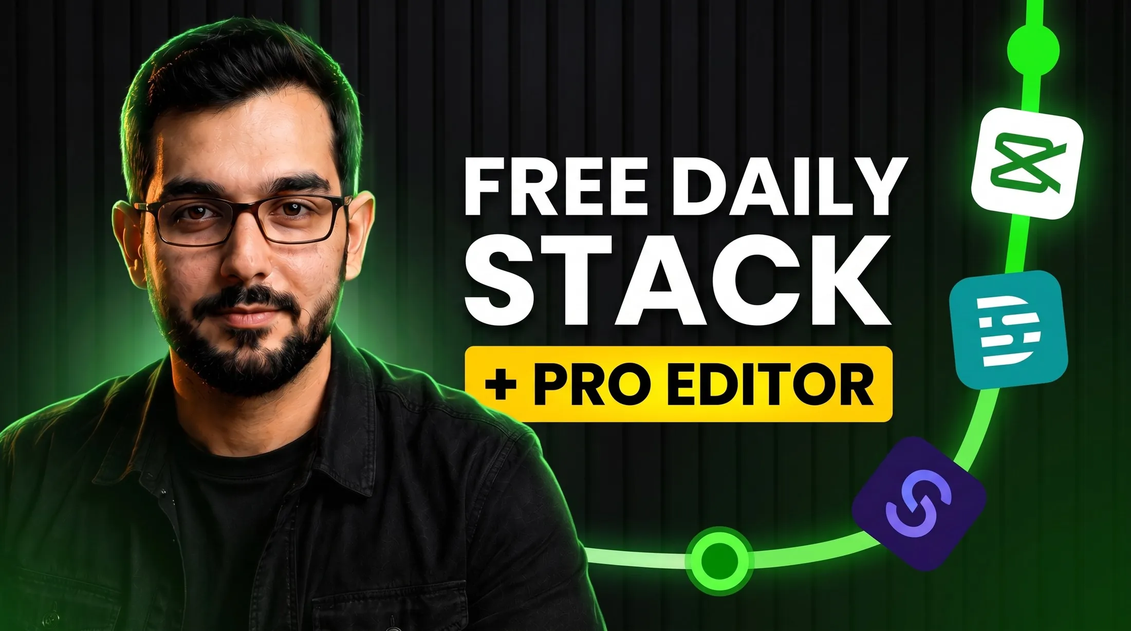 Professional 16:9 thumbnail for My Daily AI Stack: The Free Tools I Use Every Day to Run a Content Business in