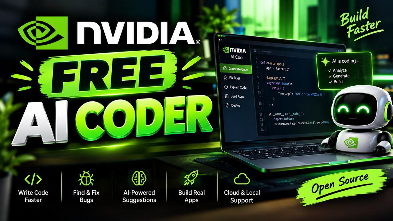 Professional 16:9 thumbnail for NVIDIA's Free AI Coder Is Here: What Creators Should Know (2026)