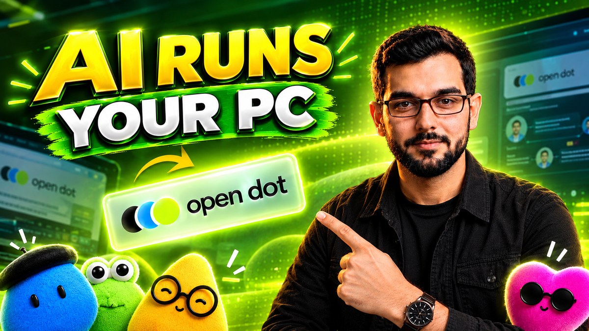 Professional 16:9 thumbnail for OpenDot: The Free Open Source AI Agent That Runs Your PC (2026)