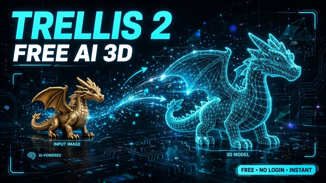 Professional 16:9 thumbnail for Trellis 2: Turn Any Image Into a 3D Model for Free in