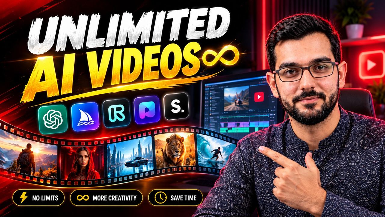 Professional 16:9 thumbnail for The Secret to Unlimited AI Videos in 2026 (Free Method)