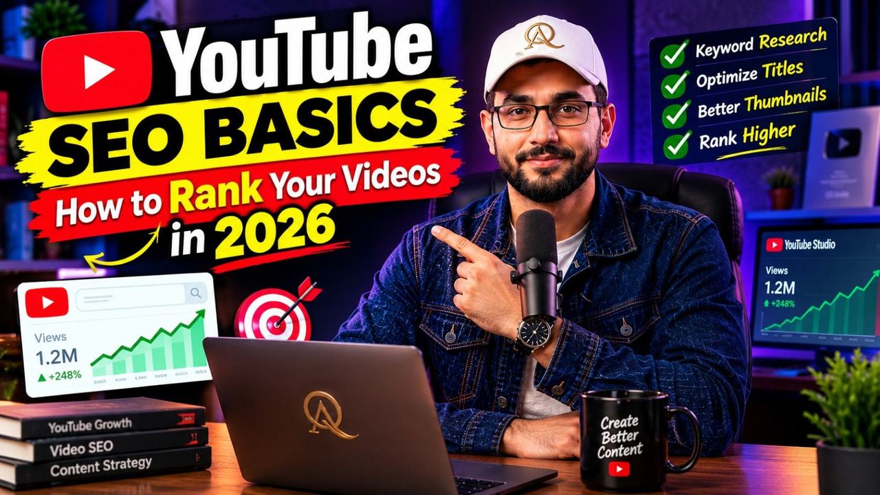 Professional 16:9 thumbnail for YouTube SEO Basics: How to Rank Your Videos in 2026
