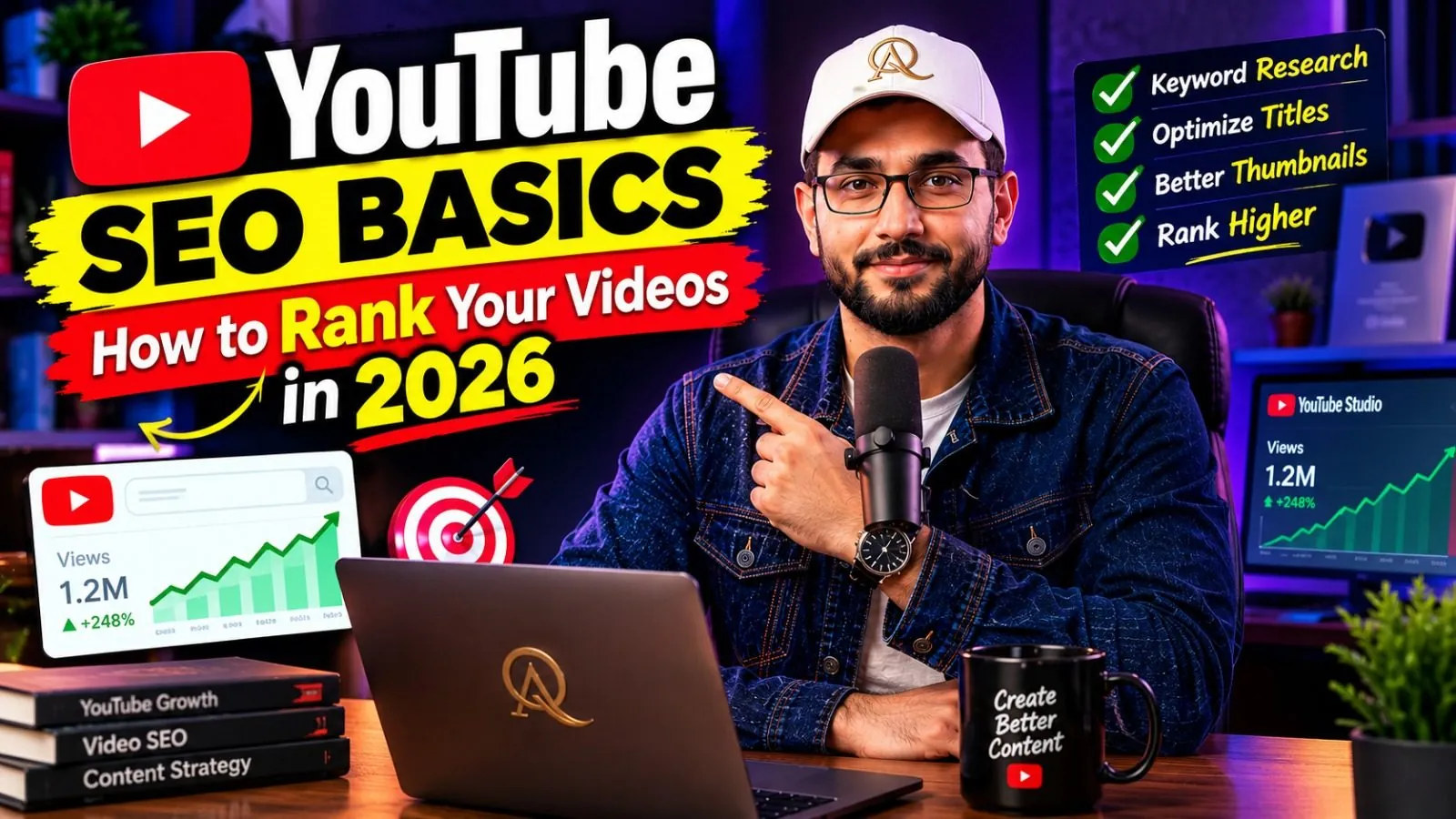 Professional 16:9 thumbnail for YouTube SEO Basics: How to Rank Your Videos in 2026