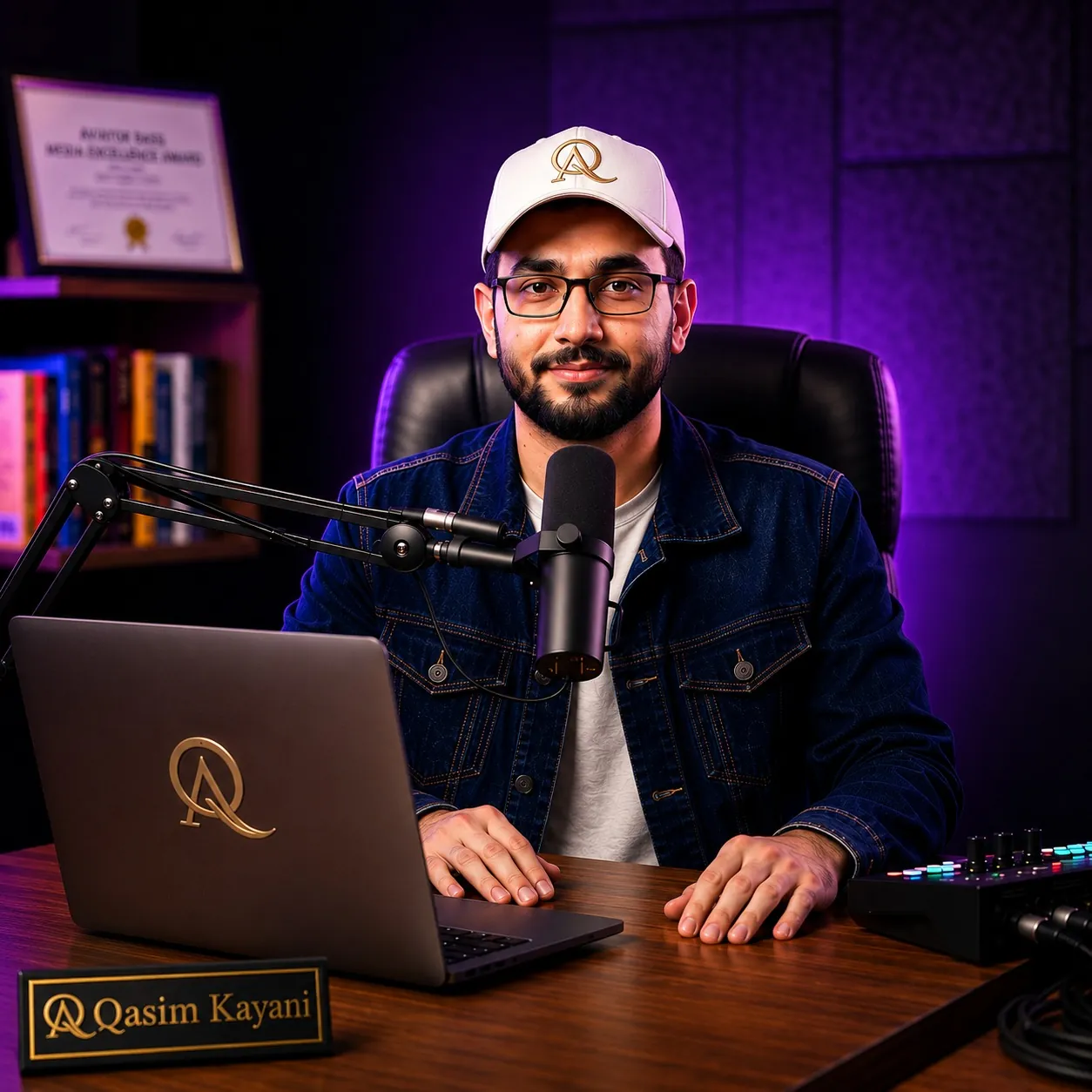Qasim Kayani in his creative studio