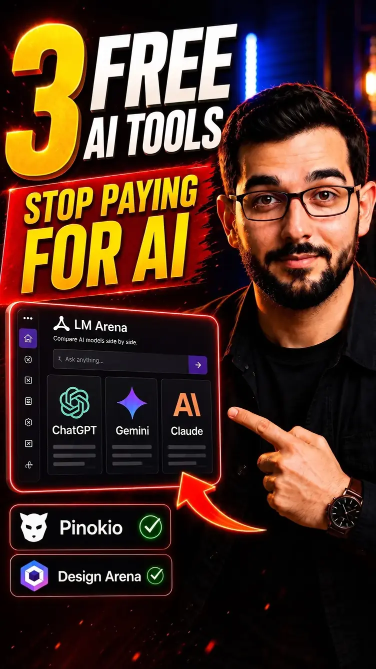 Thumbnail for 3 FREE AI Websites That Can Replace ChatGPT Premium Instagram reel