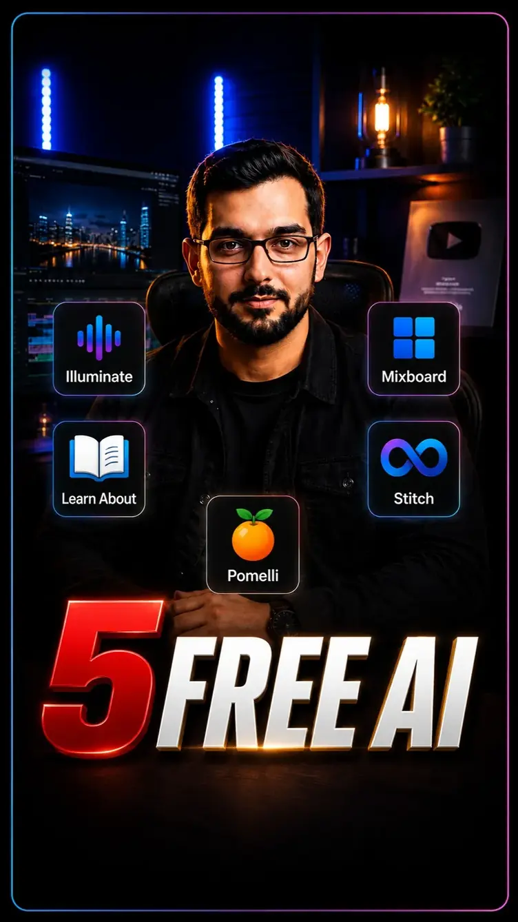 Thumbnail for 5 Google FREE AI Tools That Can Save You Hours in 2026  Instagram reel