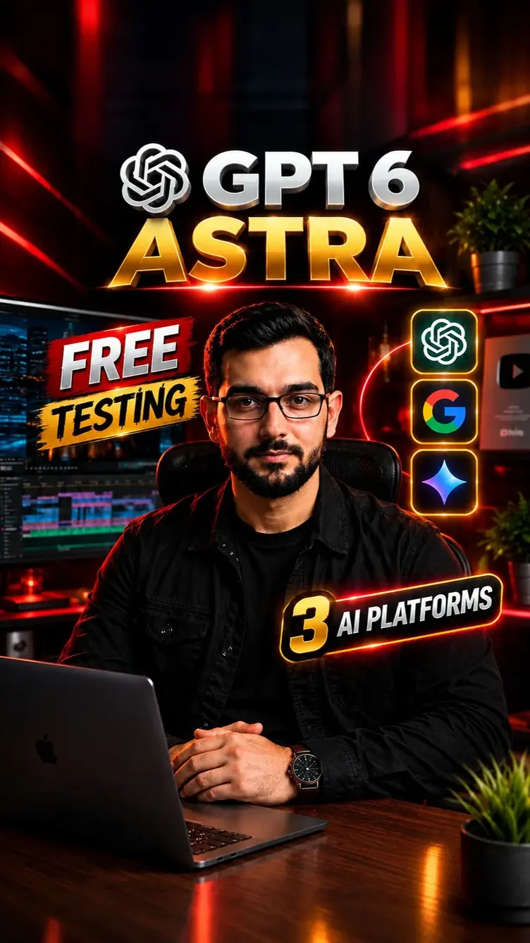 Thumbnail for GPT 6 Astra Free? Try These 3 AI Platforms Instagram reel