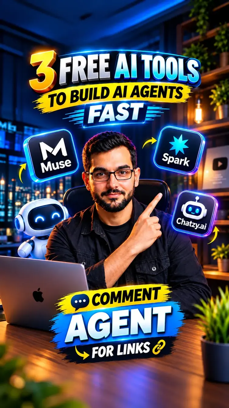 Thumbnail for 3 Free AI Tools to Build AI Agents Fast Instagram reel